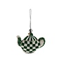 Emerald Check Teapot Beaded Ornament