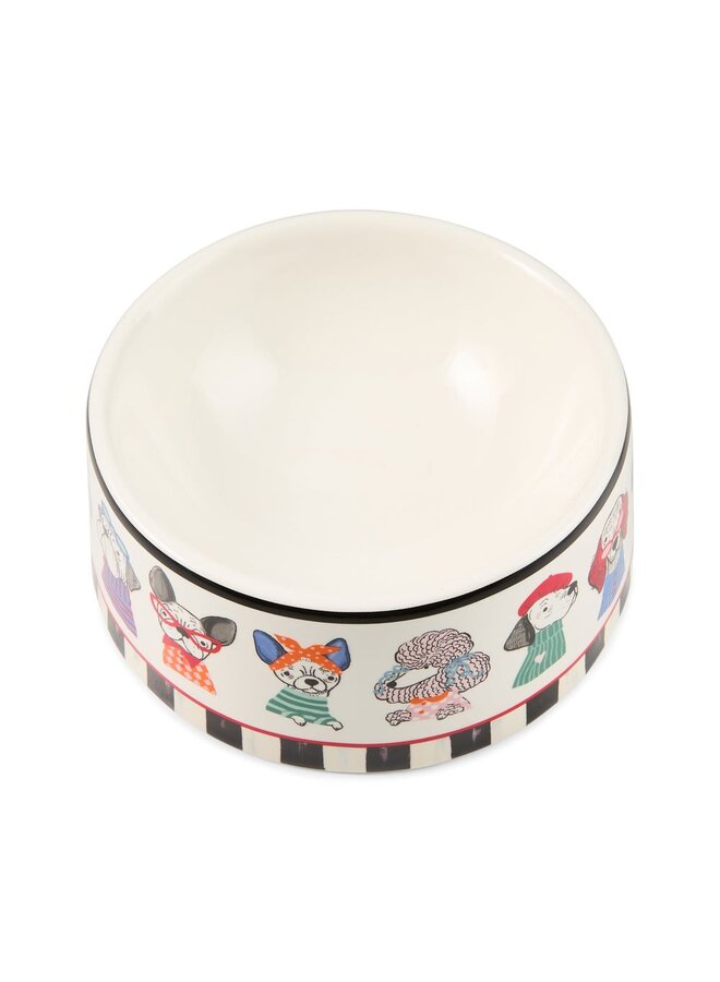 Courtly Check Ceramic Pet Dish