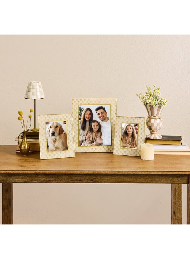 Mocha Check 4" x 6" Glass Frame