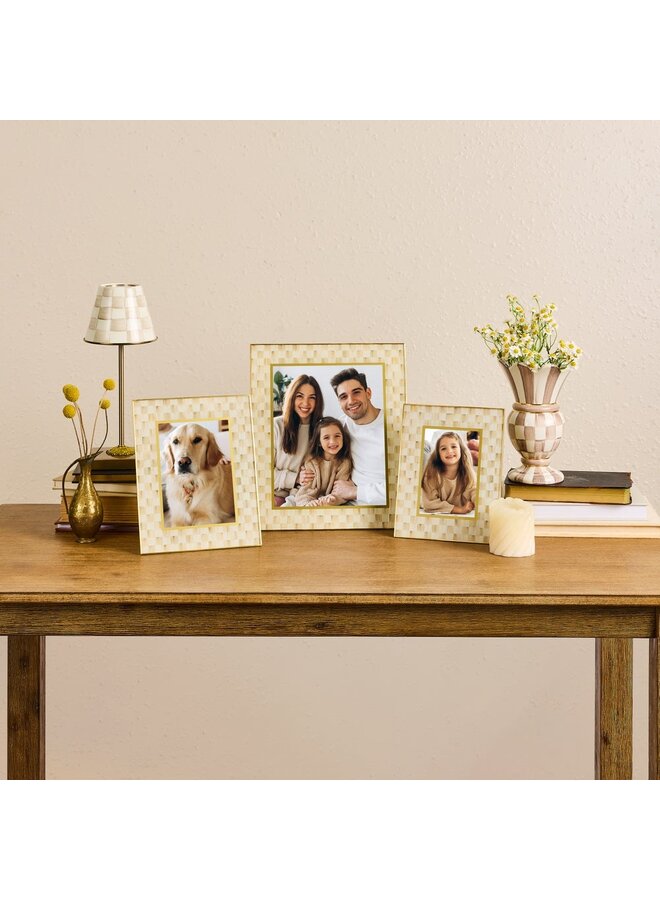 Mocha Check 5" x 7" Glass Frame