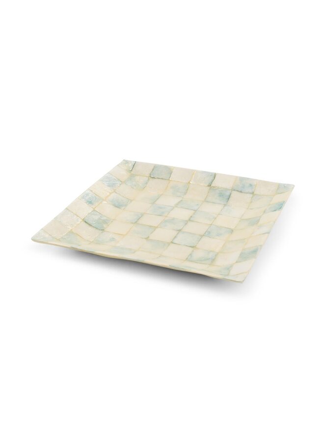 Sky Check Capiz Catchall Tray