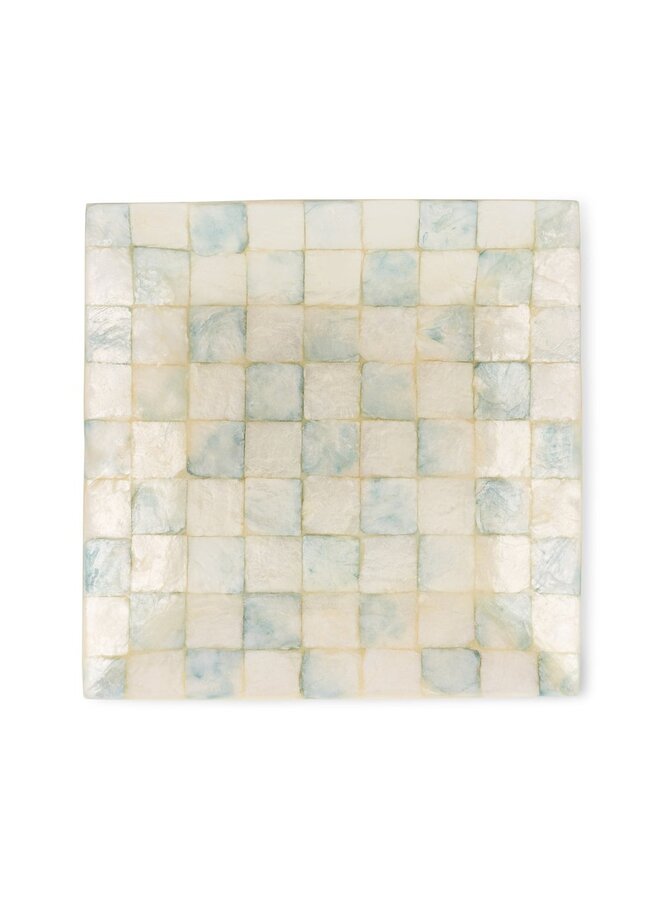 Sky Check Capiz Catchall Tray