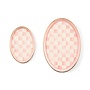 Rosy Check Oval Trinket Dishes, Set of 2