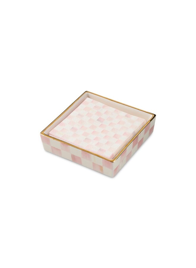 Rosy Check Cocktail Napkin Holder