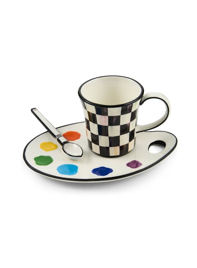 Artist Palette Mug & Saucer Set