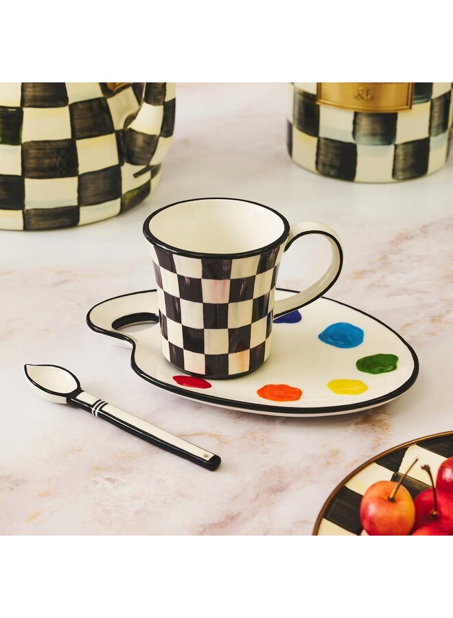 Artist Palette Mug & Saucer Set