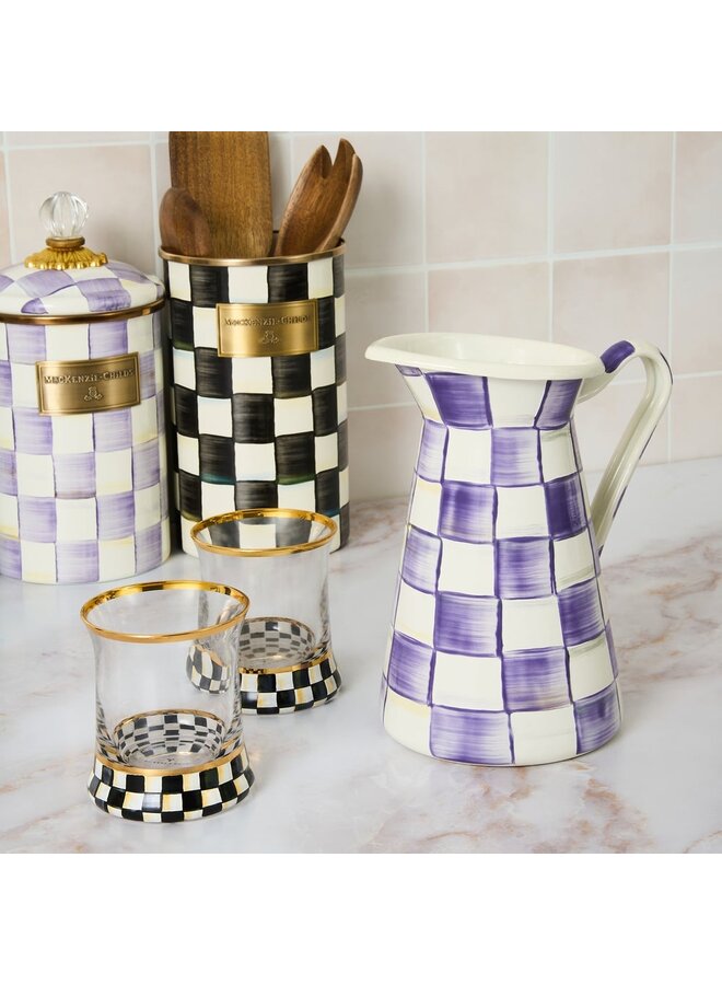 Violet Check Medium Practical Pitcher