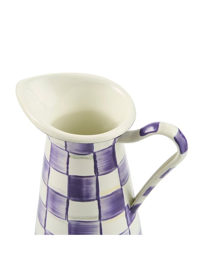 Violet Check Medium Practical Pitcher