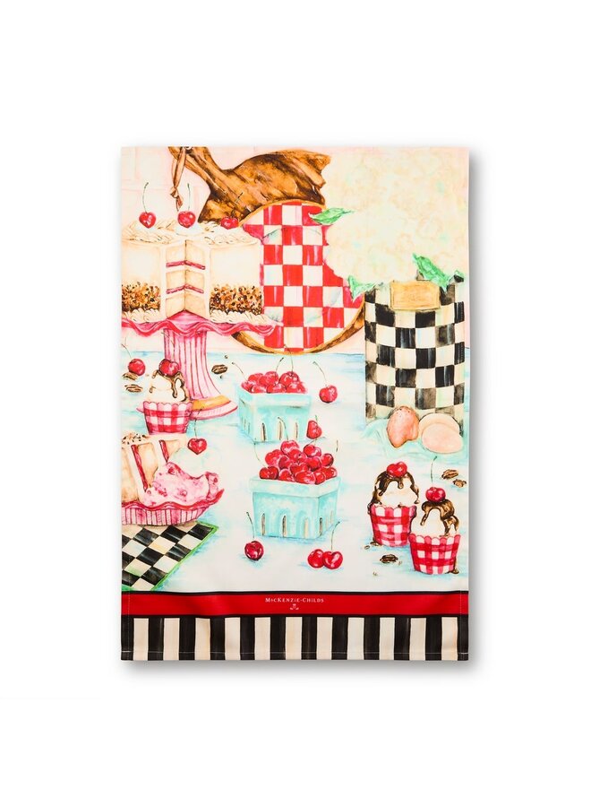 Cherry Bake Shop Printed Dish Towel