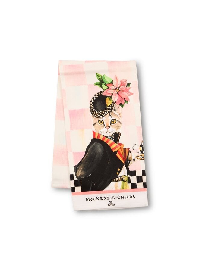 Miss Kitty Printed Dish Towel