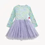WAFFLE GREEN FLORAL BABY GIRLS TUTU DRESS