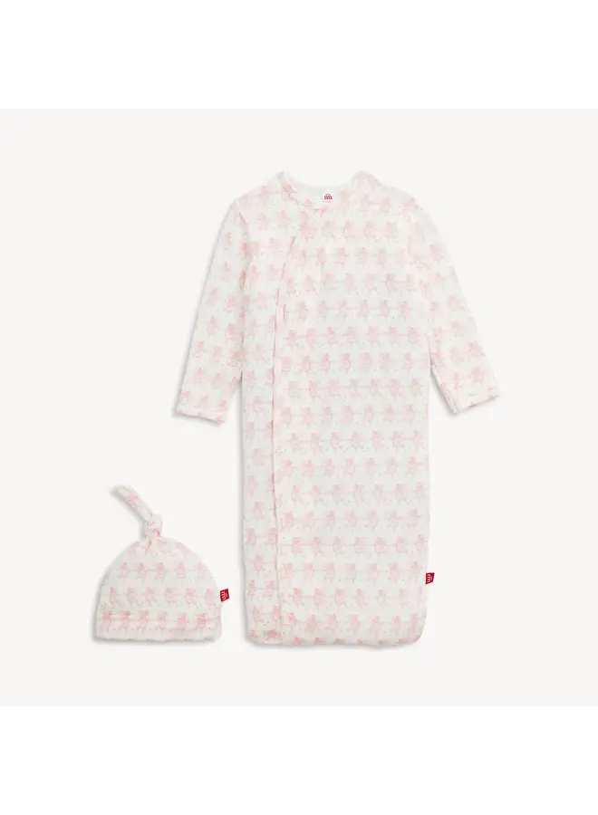 TRUNKETTES PINK MODAL GOWN + HAT SET