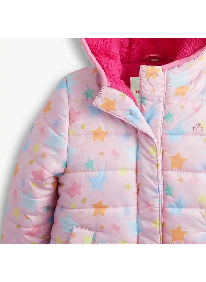 PINK STARS PUFFER JACKET
