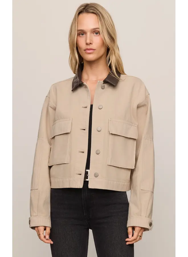 Rey Cropped Chore Jacket - Soapstone