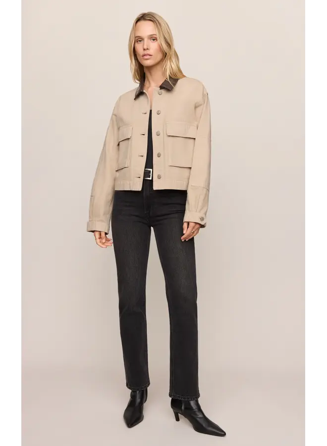 Rey Cropped Chore Jacket - Soapstone
