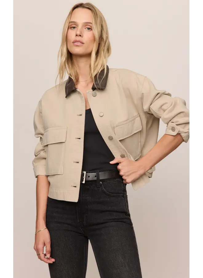 Rey Cropped Chore Jacket - Soapstone