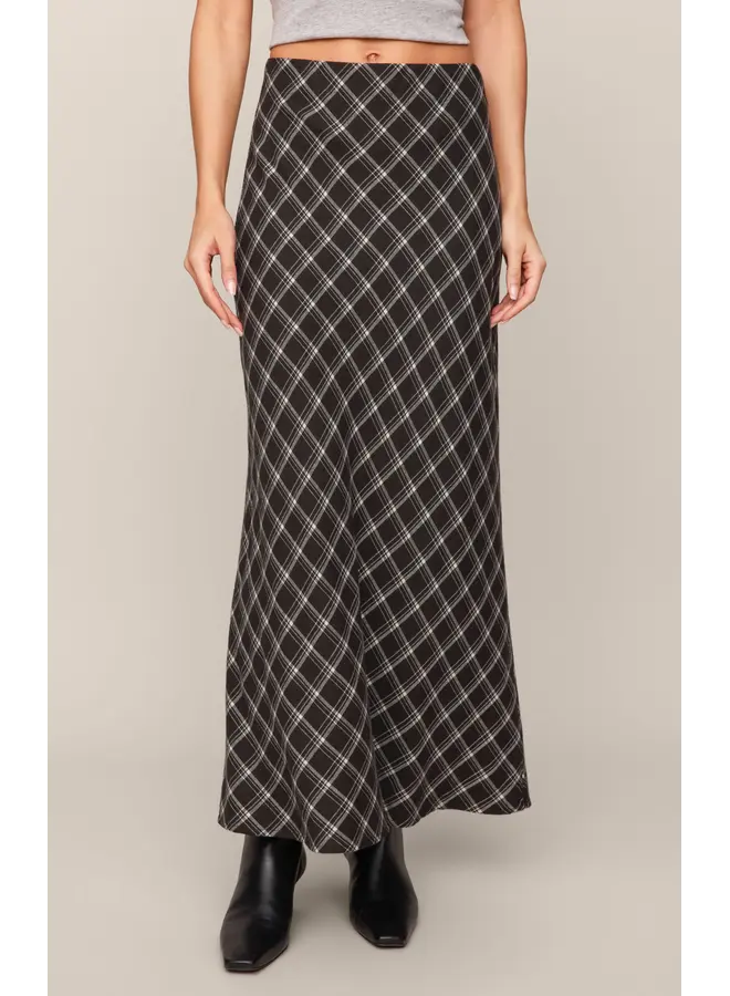 Europa Plaid Skirt - Ash Black