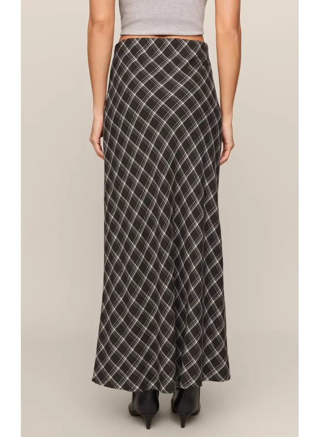 Europa Plaid Skirt - Ash Black