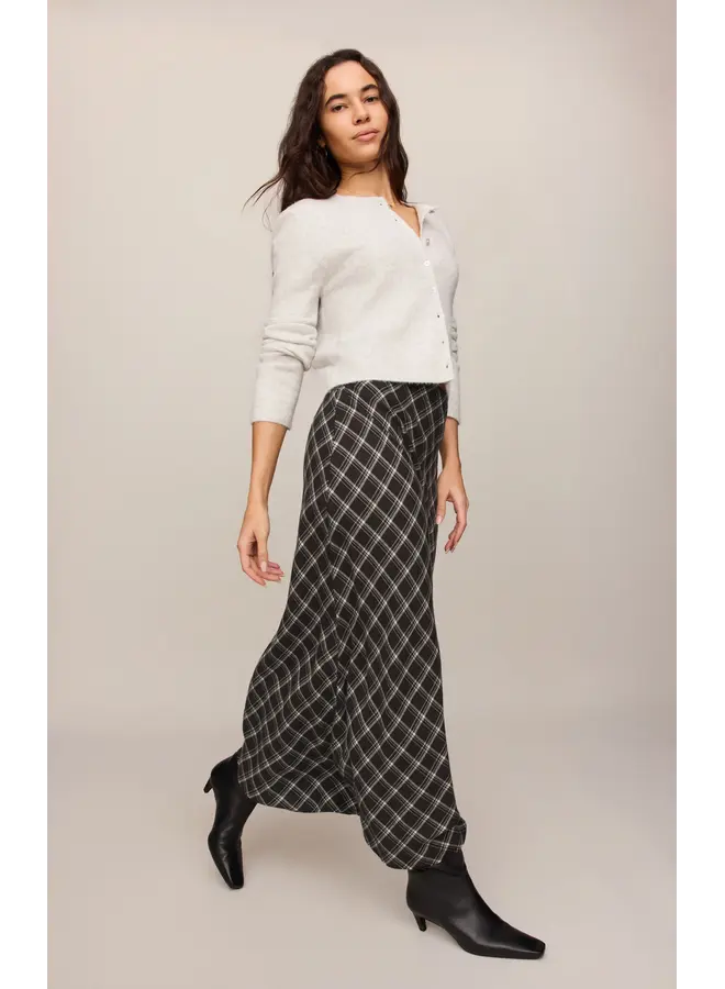 Europa Plaid Skirt - Ash Black