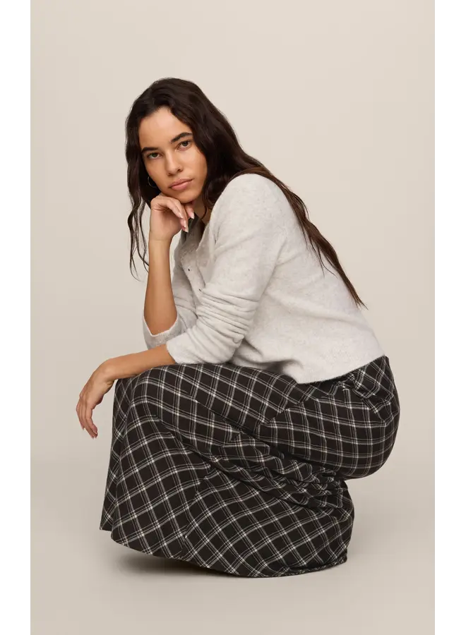 Europa Plaid Skirt - Ash Black