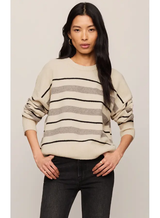 Cirrus Stripe Sweater - Chalk