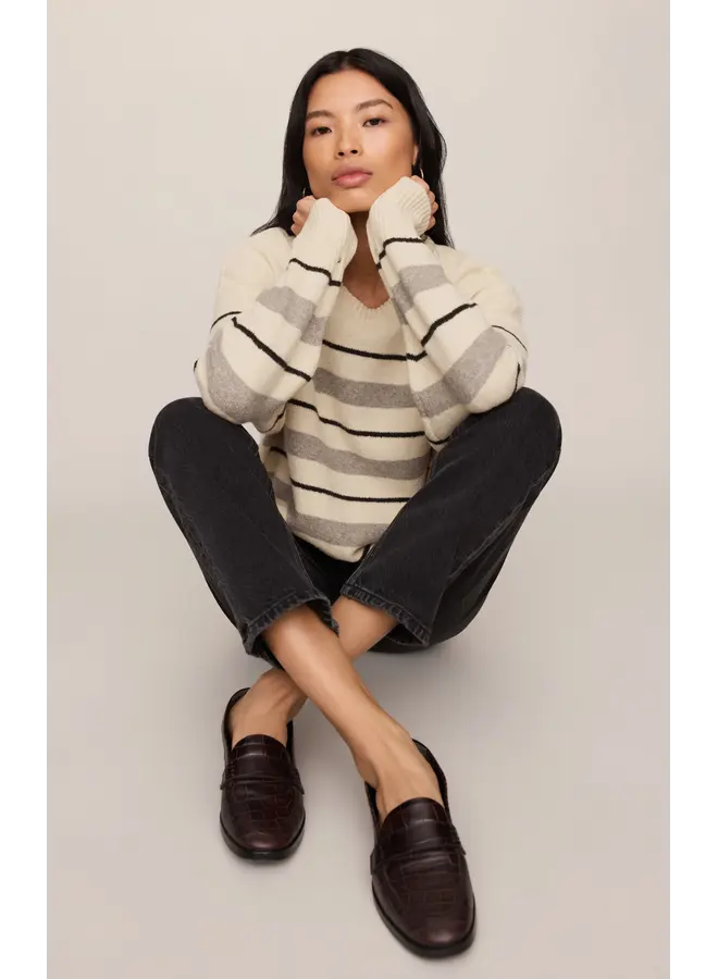 Cirrus Stripe Sweater - Chalk
