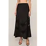 Kori Lace Inset Skirt - Black