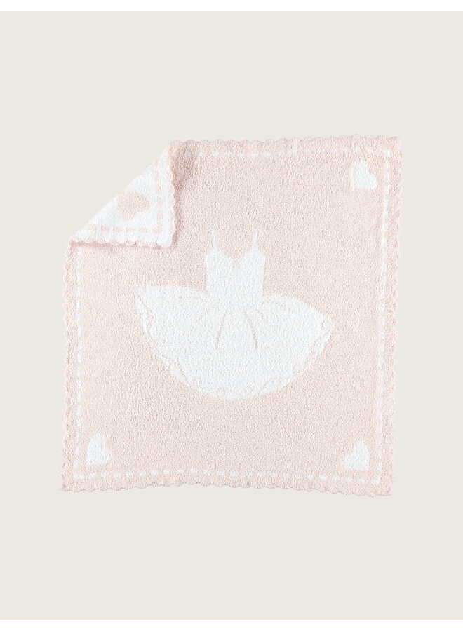 Scalloped Receiving Blanket- Pink