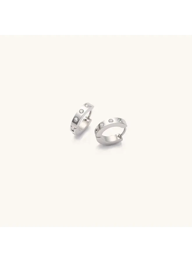 Mini Corinne Huggies- Silver