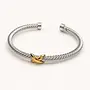 Criss Cross Bangle-Silver