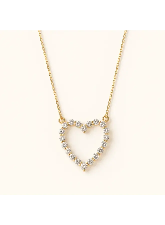 Elizabeth Crystal Heart Necklace