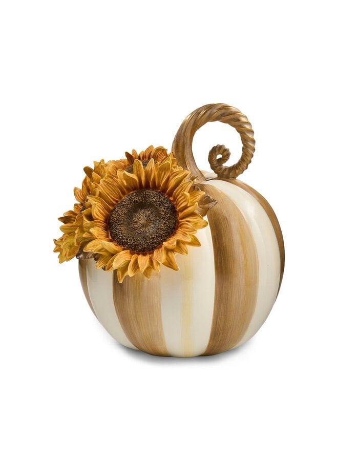 Mocha Stripe Sunflower Pumpkin