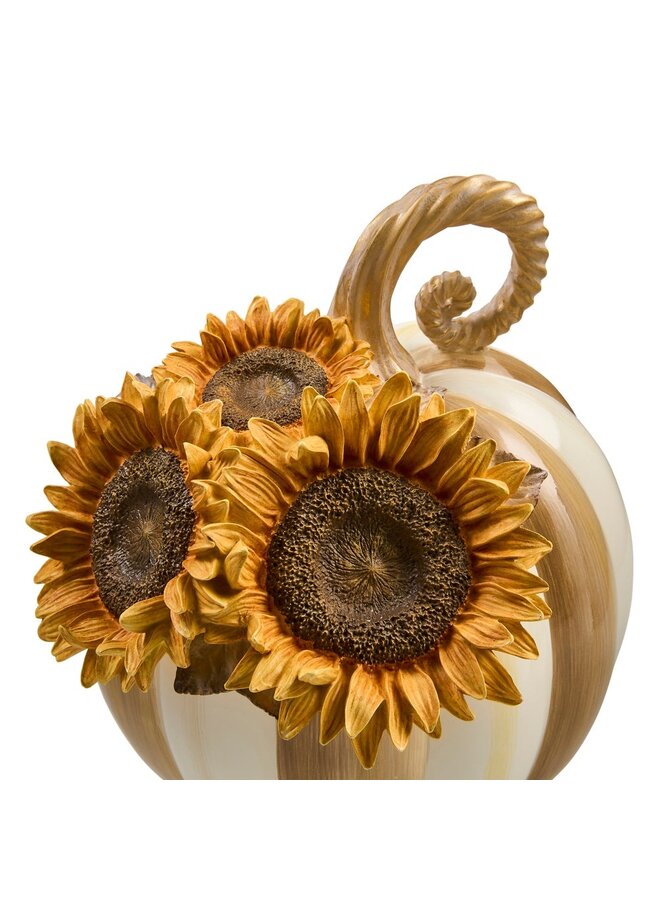 Mocha Stripe Sunflower Pumpkin