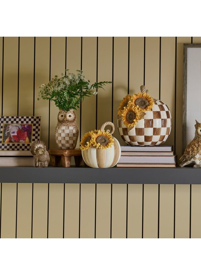 Mocha Stripe Sunflower Pumpkin