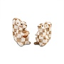 Mocha Check Squirrel Salt & Pepper Set