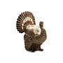 Mocha Check Mini Turkey Figurine
