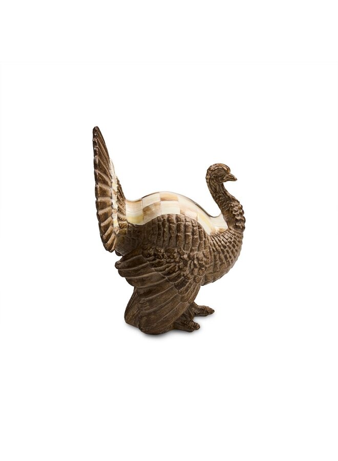Mocha Check Mini Turkey Figurine
