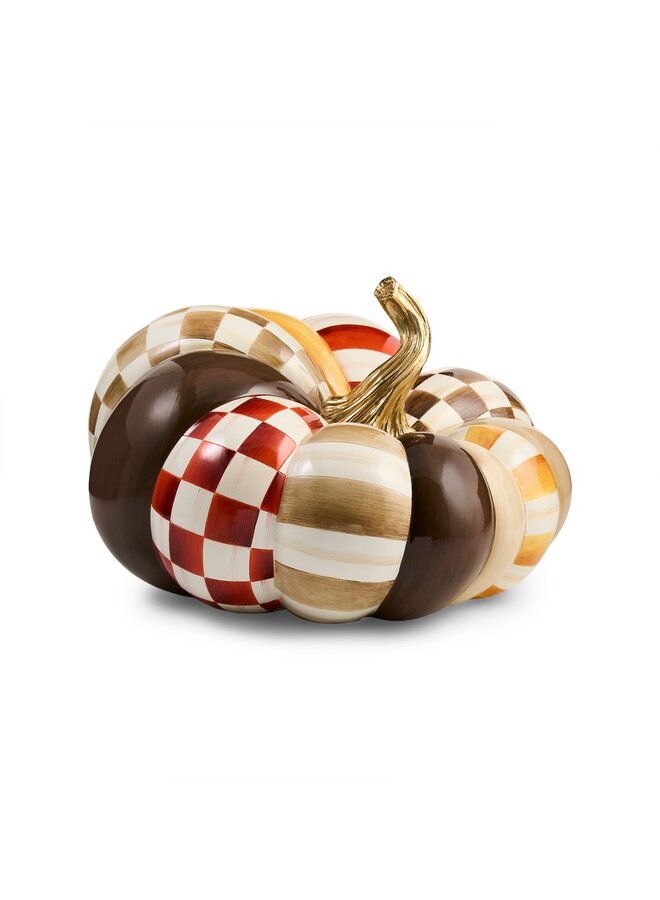 Harvest Glow Patchwork Large Pumpkin