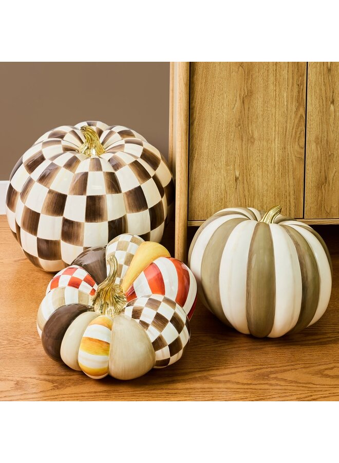 Harvest Glow Patchwork Large Pumpkin