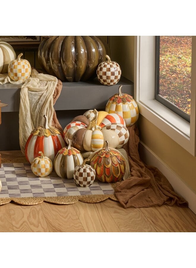 Harvest Glow Patchwork Large Pumpkin