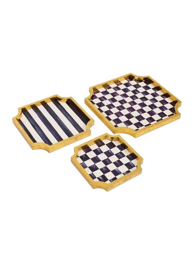 Courtly Stackable Trinket Trays, Set of 3