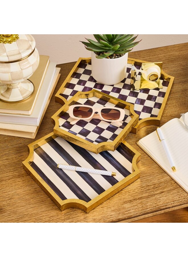 Courtly Stackable Trinket Trays, Set of 3