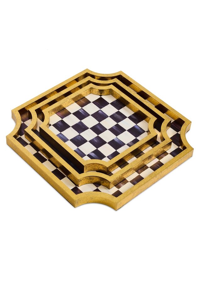 Courtly Stackable Trinket Trays, Set of 3