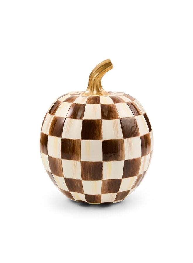 Chocolate Check Small Pumpkin
