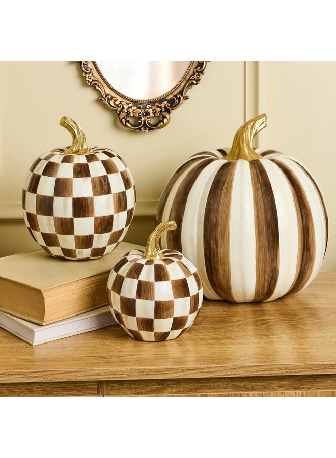 Chocolate Check Small Pumpkin