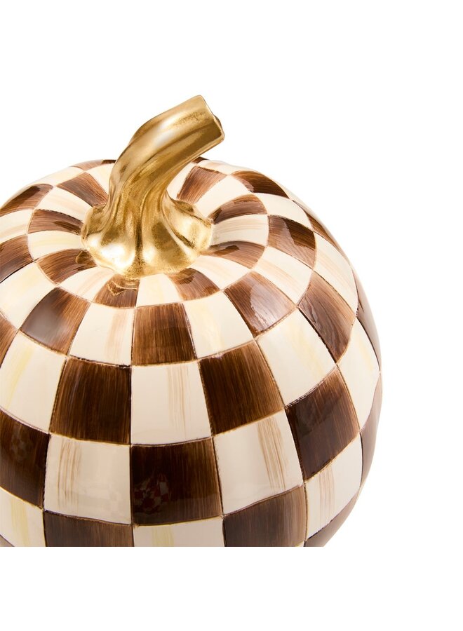 Chocolate Check Small Pumpkin