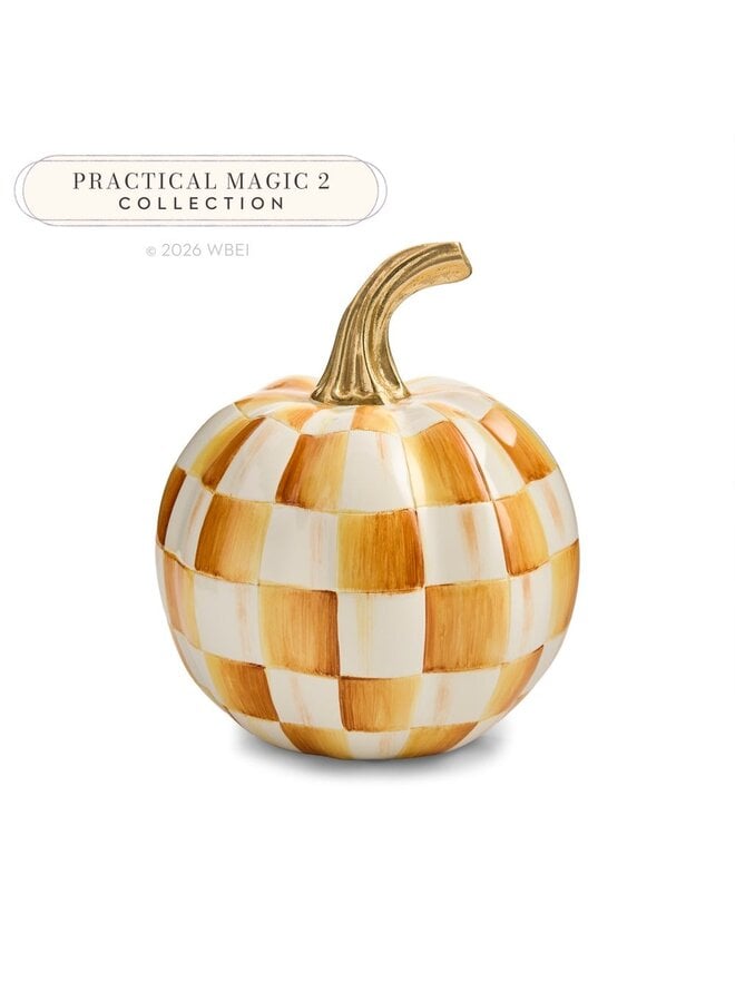 Amber Check Mini Pumpkin