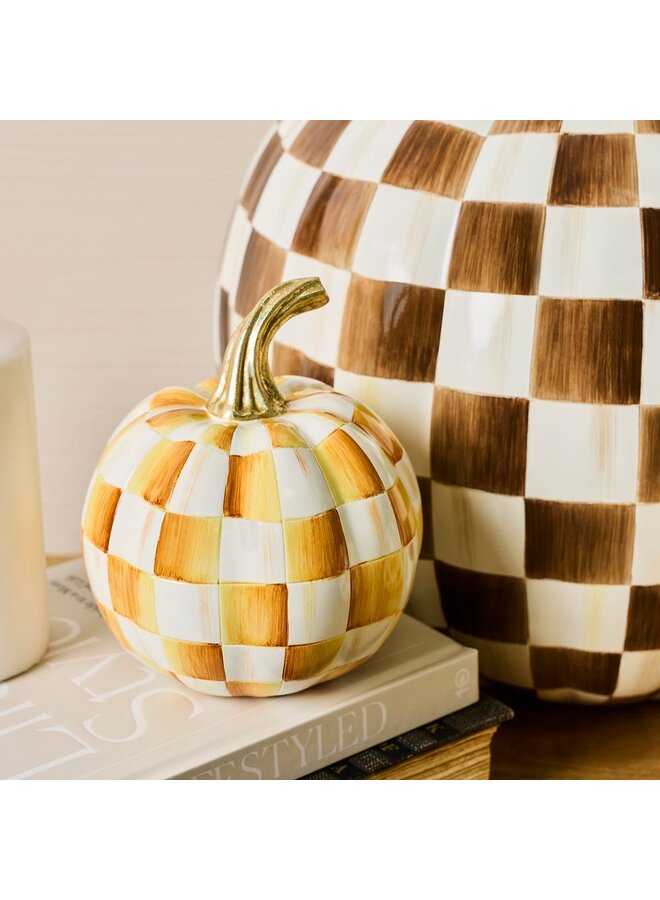 Amber Check Mini Pumpkin