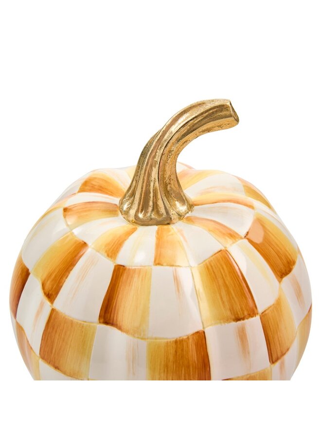 Amber Check Mini Pumpkin