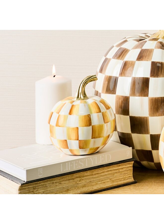 Amber Check Mini Pumpkin